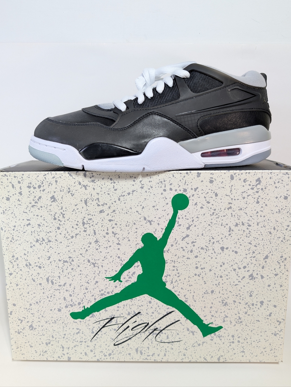 Nike Mens Air Jordan 4 RM PRM Size 10 Black Metallic HV5184-010 Fire Red Grey